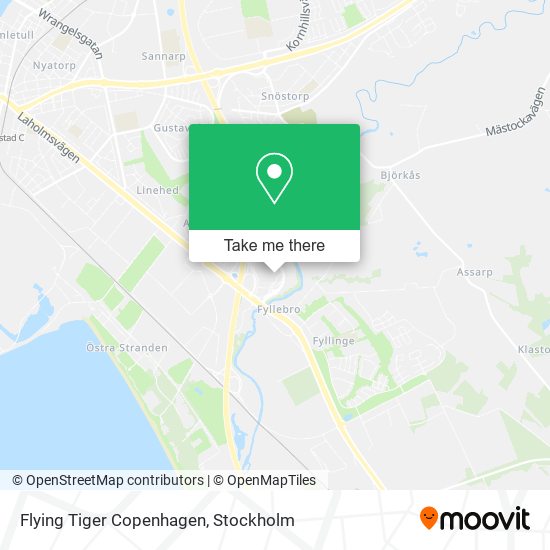 Flying Tiger Copenhagen map