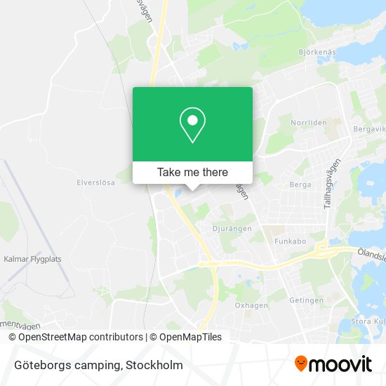Göteborgs camping map