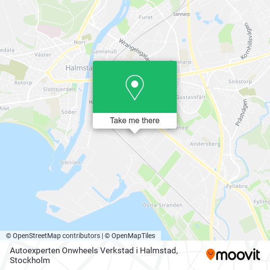Autoexperten Onwheels Verkstad i Halmstad map