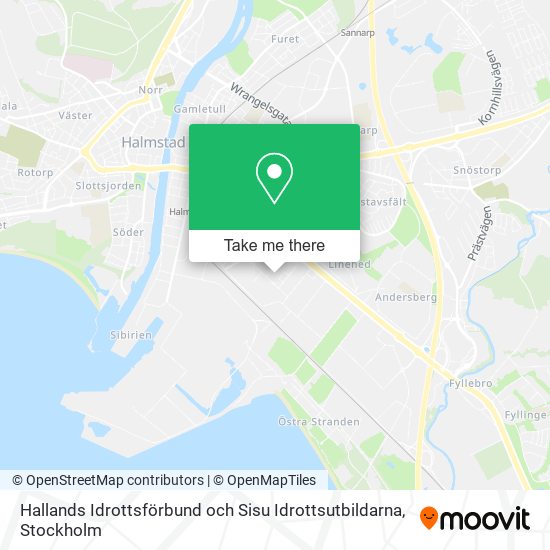 Hallands Idrottsförbund och Sisu Idrottsutbildarna map