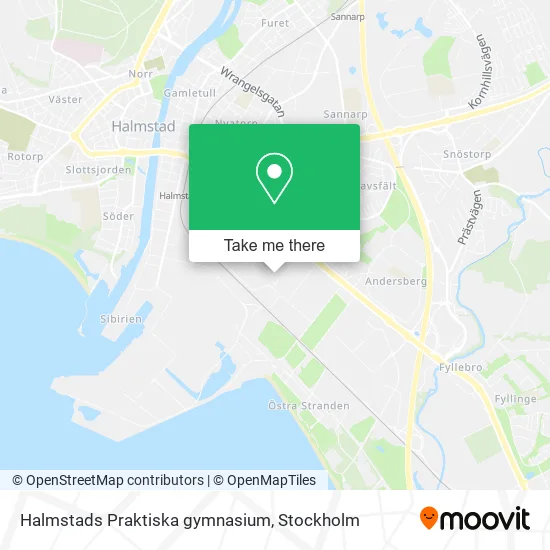 Halmstads Praktiska gymnasium map
