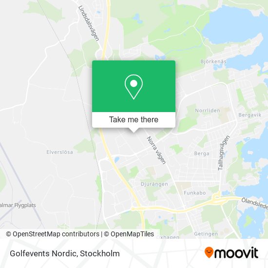 Golfevents Nordic map