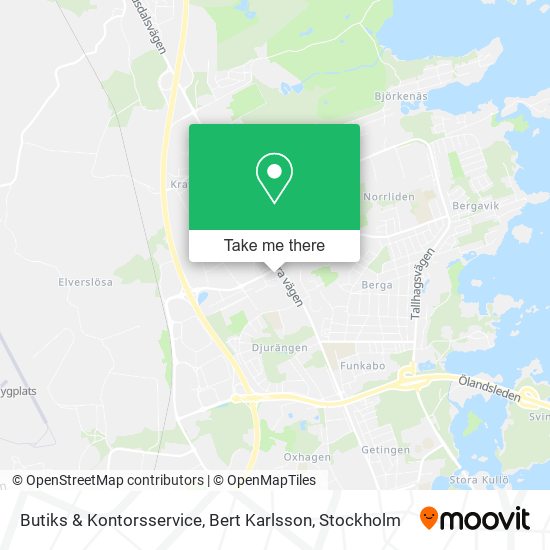 Butiks & Kontorsservice, Bert Karlsson map