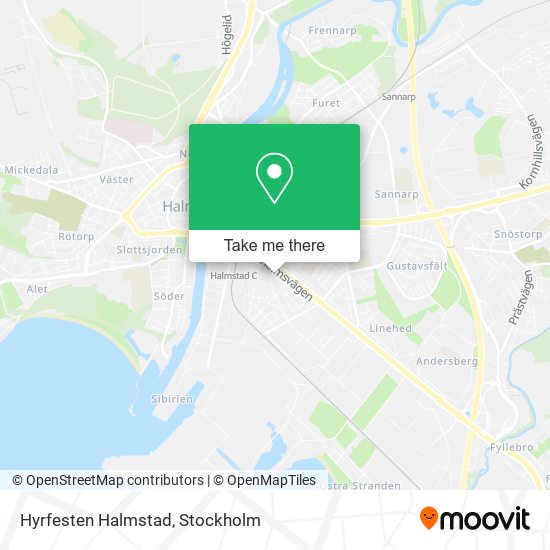 Hyrfesten Halmstad map