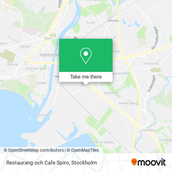 Restaurang och Cafe Spiro map