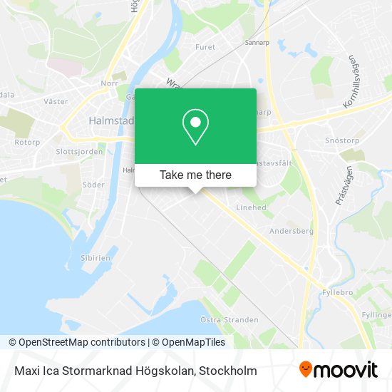 Maxi Ica Stormarknad Högskolan map