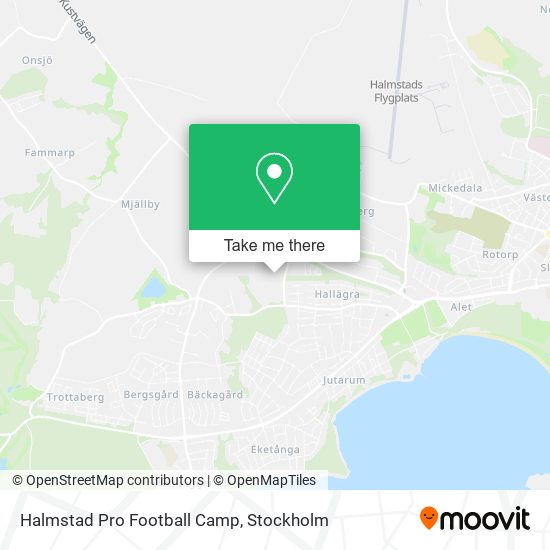 Halmstad Pro Football Camp map