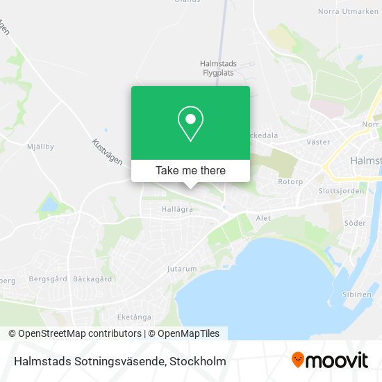 Halmstads Sotningsväsende map