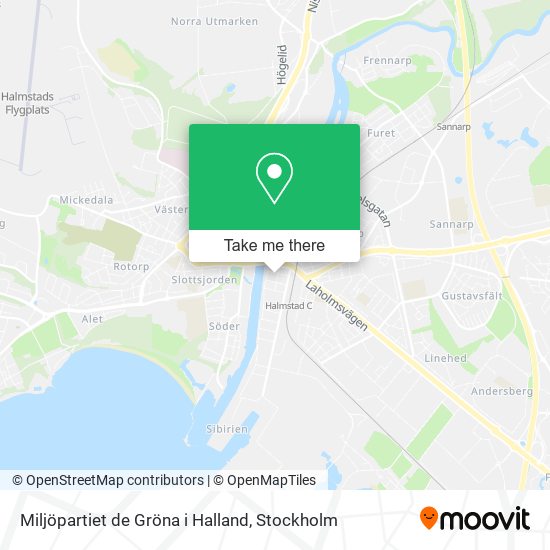 Miljöpartiet de Gröna i Halland map