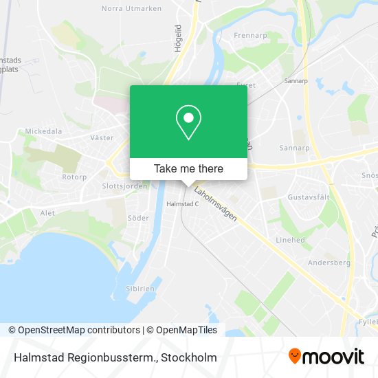 Halmstad Regionbussterm. map