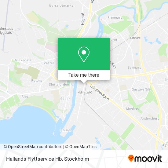 Hallands Flyttservice Hb map