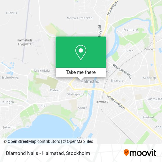 Diamond Nails - Halmstad map