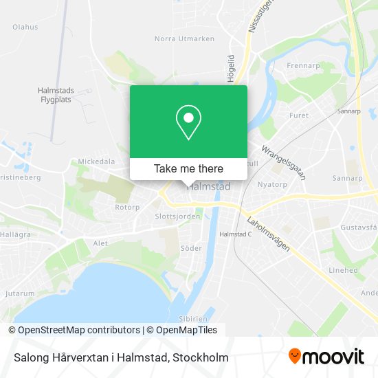 Salong Hårverxtan i Halmstad map