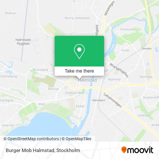 Burger Mob Halmstad map