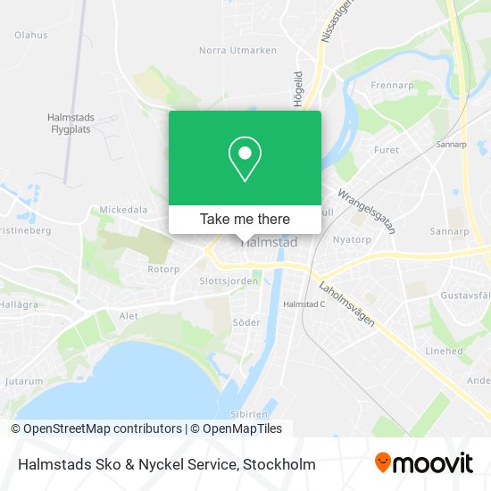 Halmstads Sko & Nyckel Service map