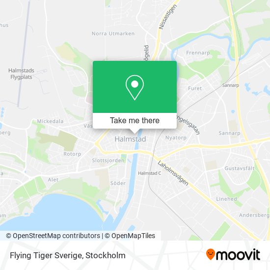 Flying Tiger Sverige map