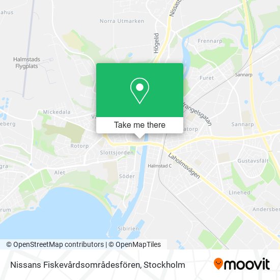 Nissans Fiskevårdsområdesfören map