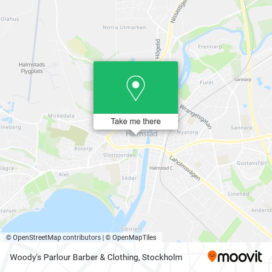 Woody's Parlour Barber & Clothing map