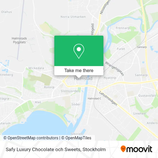 Safy Luxury Chocolate och Sweets map