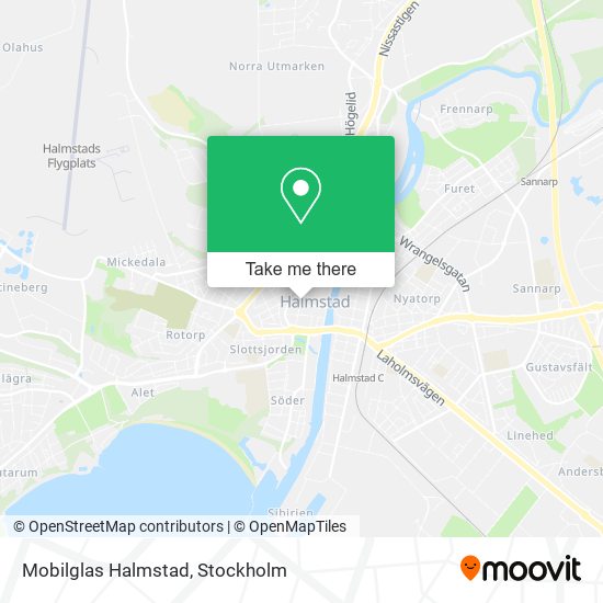 Mobilglas Halmstad map