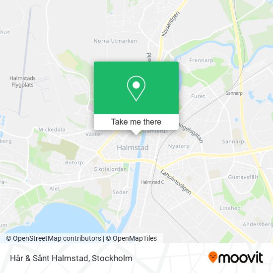 Hår & Sånt Halmstad map