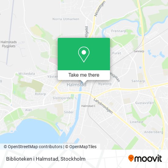 Biblioteken i Halmstad map