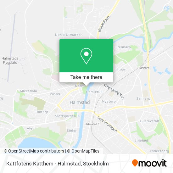 Kattfotens Katthem - Halmstad map