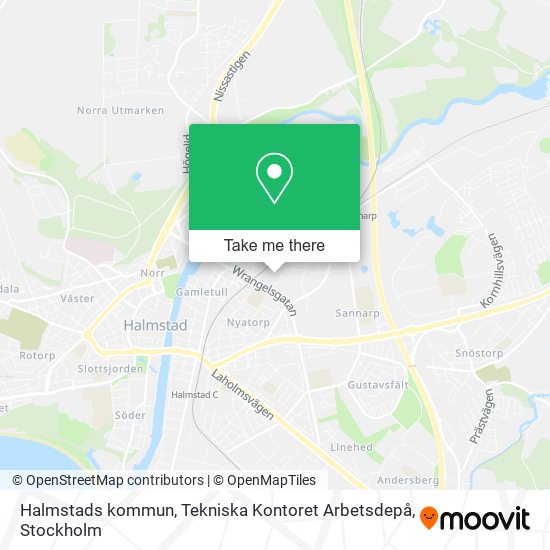 Halmstads kommun, Tekniska Kontoret Arbetsdepå map