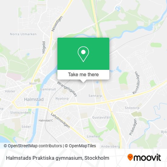 Halmstads Praktiska gymnasium map