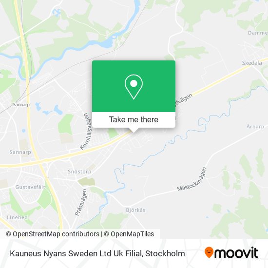 Kauneus Nyans Sweden Ltd Uk Filial map
