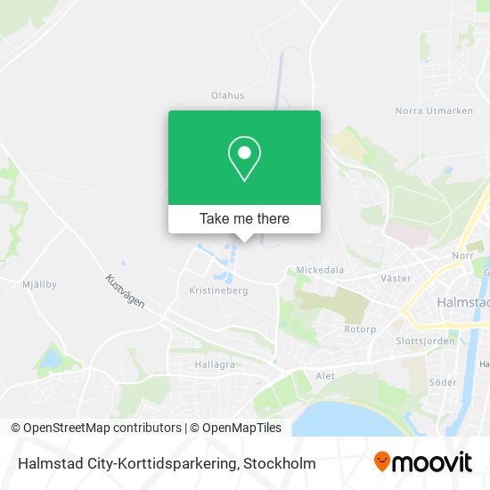 Halmstad City-Korttidsparkering map