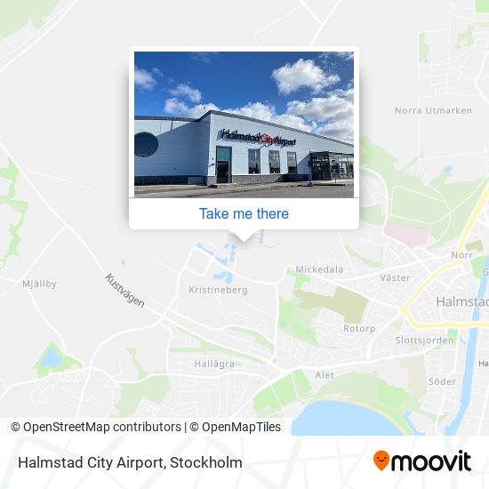 Halmstad City Airport map