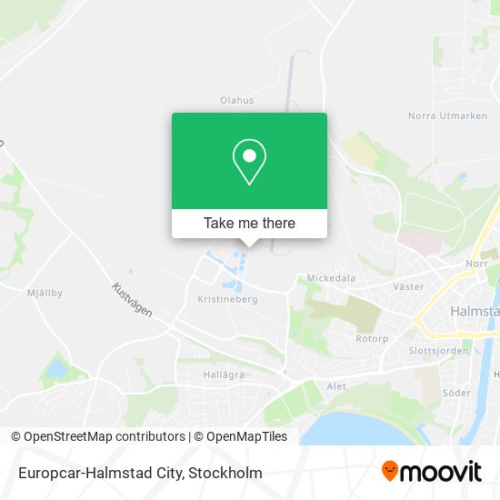 Europcar-Halmstad City map