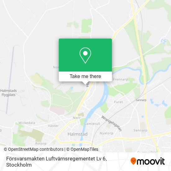 Försvarsmakten Luftvärnsregementet Lv 6 map