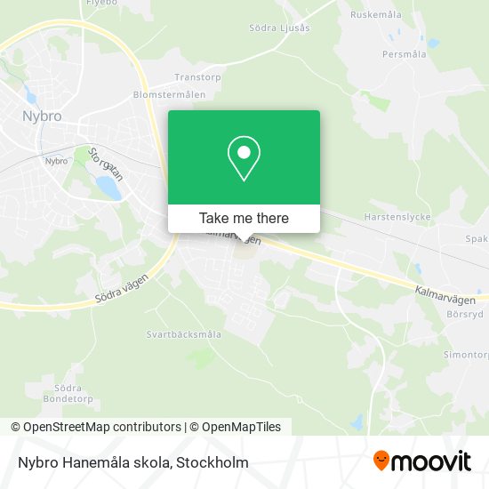 Nybro Hanemåla skola map