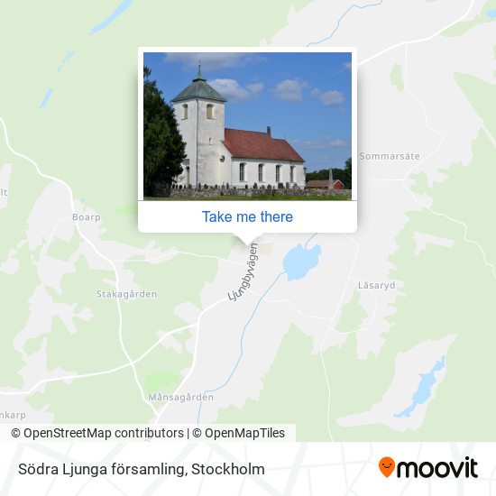 Södra Ljunga församling map