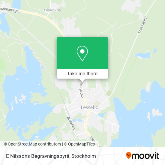 E Nilssons Begravningsbyrå map