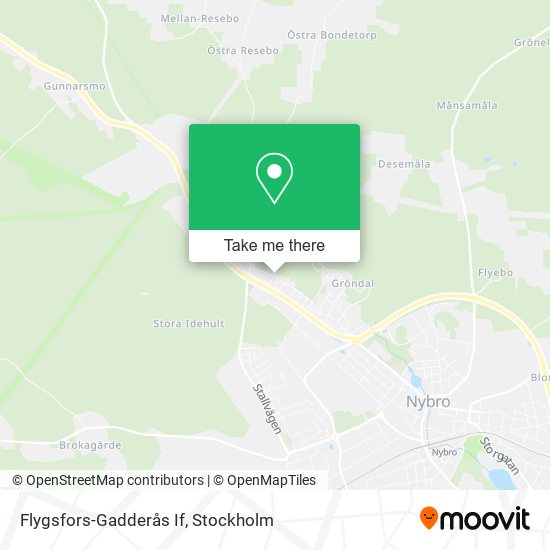 Flygsfors-Gadderås If map