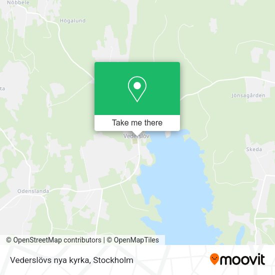 Vederslövs nya kyrka map