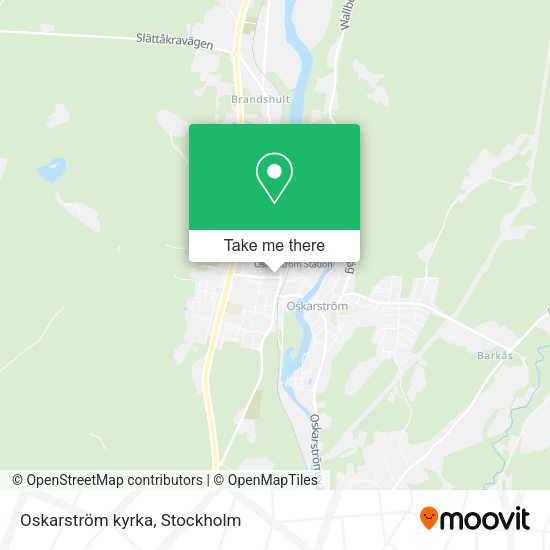 Oskarström kyrka map