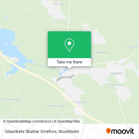 Glasrikets Skatter Orrefors map