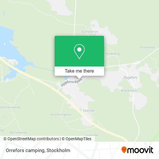 Orrefors camping map