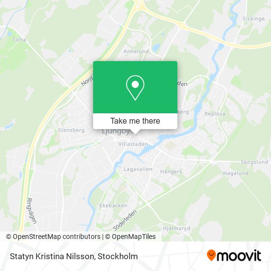 Statyn Kristina Nilsson map