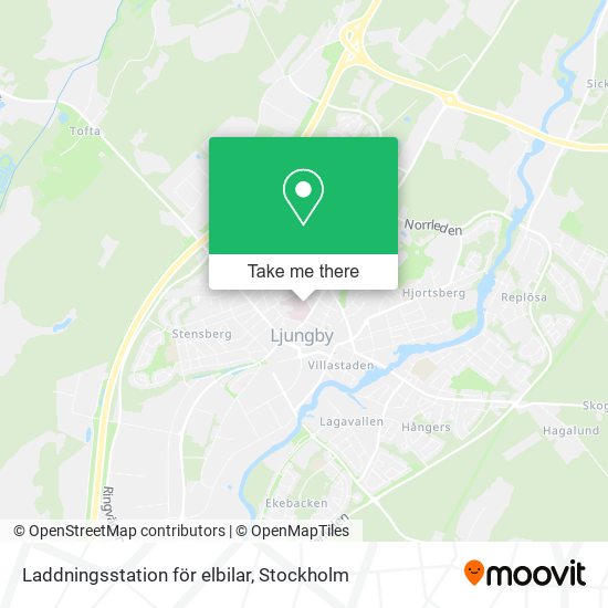 Laddningsstation för elbilar map