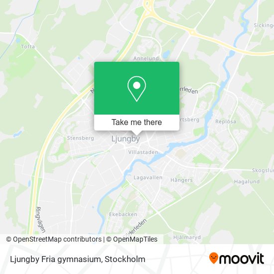 Ljungby Fria gymnasium map