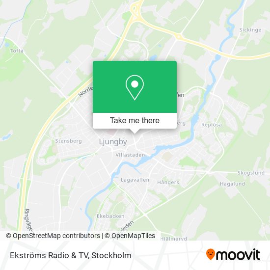 Ekströms Radio & TV map