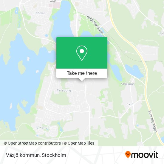 Växjö kommun map