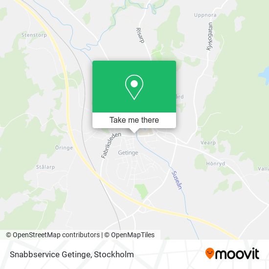 Snabbservice Getinge map