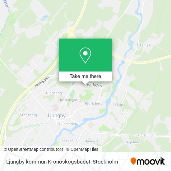 Ljungby kommun Kronoskogsbadet map