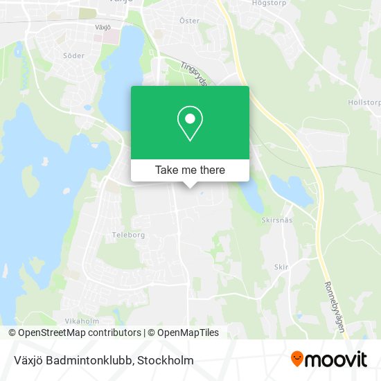 Växjö Badmintonklubb map
